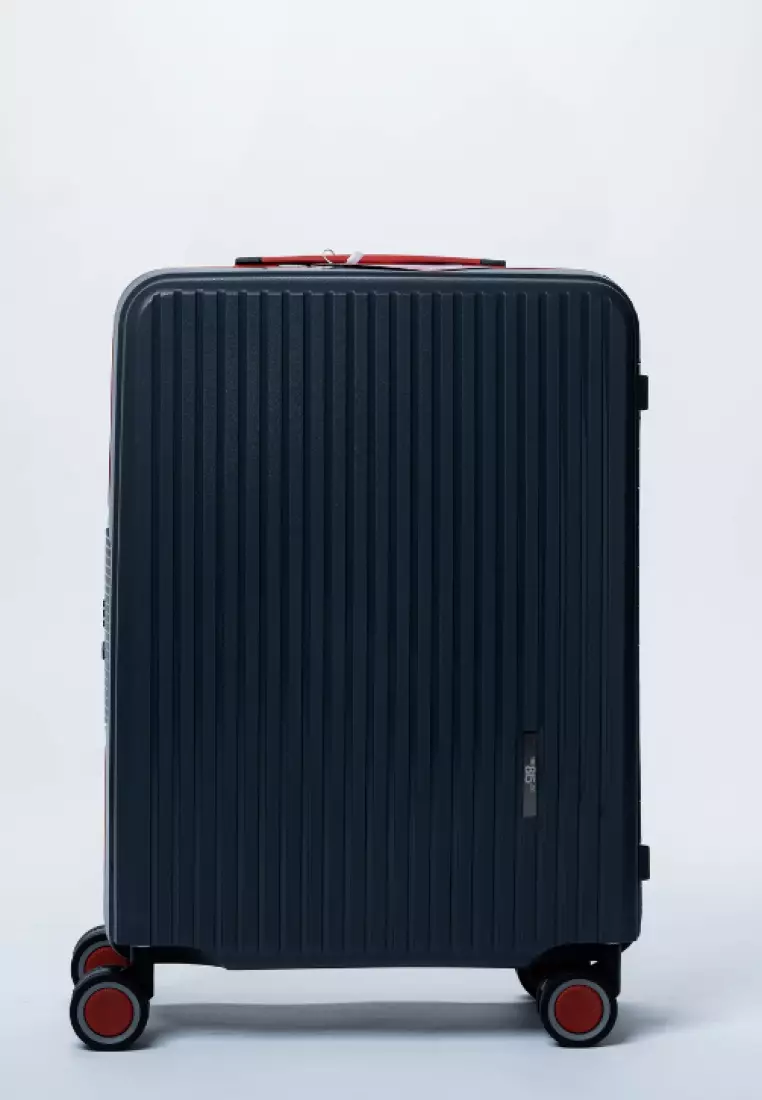 Gamma 3pcs Set 20, 24, 28" Large Hard Case Zipperless Luggage Navy Blue