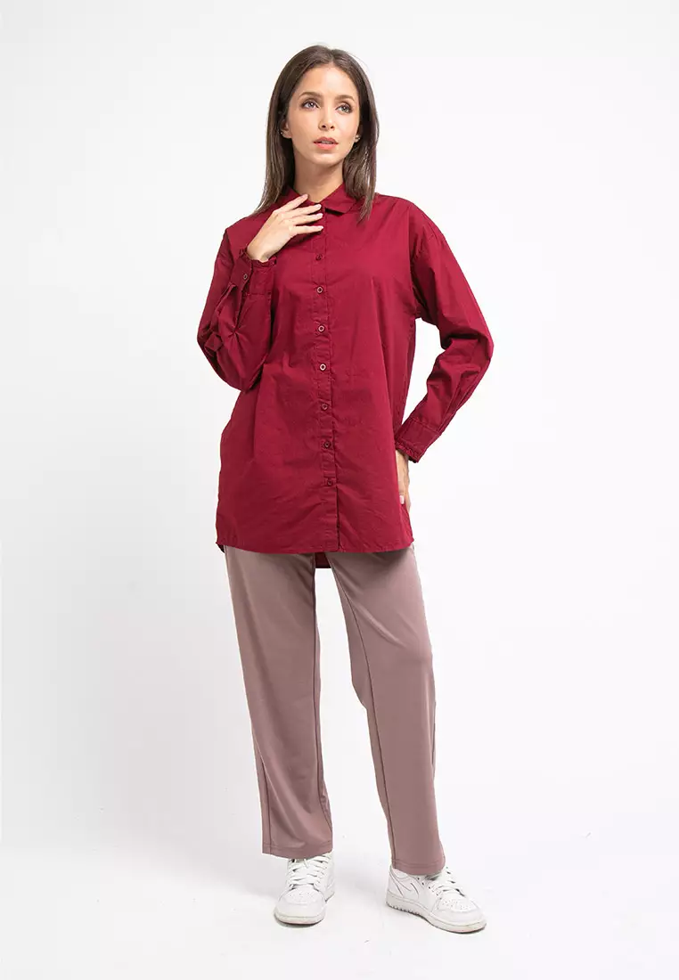 Forest Ladies Pant Roman Straight Cut Casual Long Pants Women - 810470-13Khaki