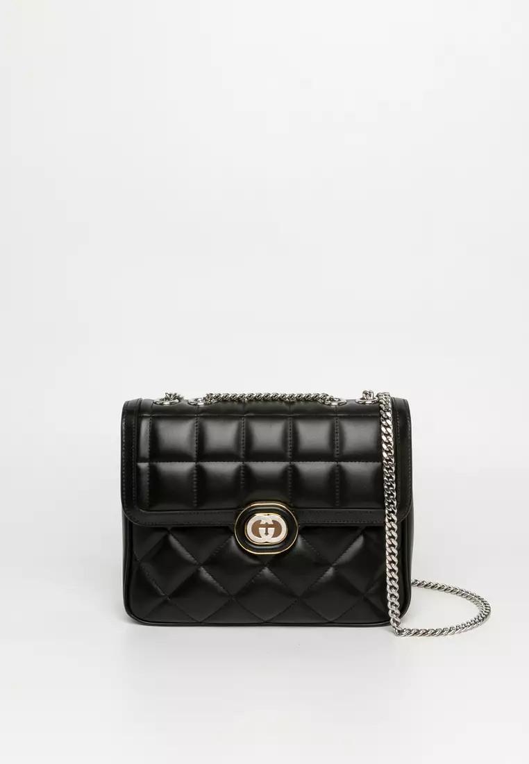 Buy Gucci Gucci Icon GG Interlocking Wallet On Chain Crossbody Bag Black  615523 2023 Online