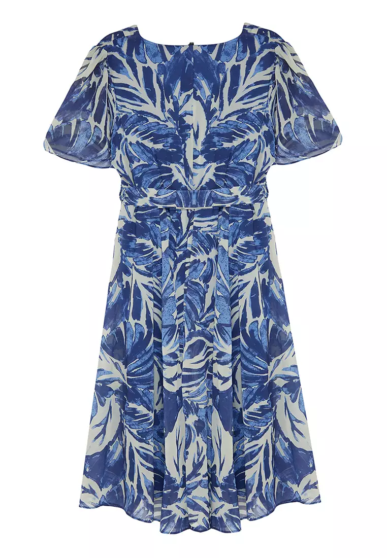 Plus Size Wrap Midi Dress