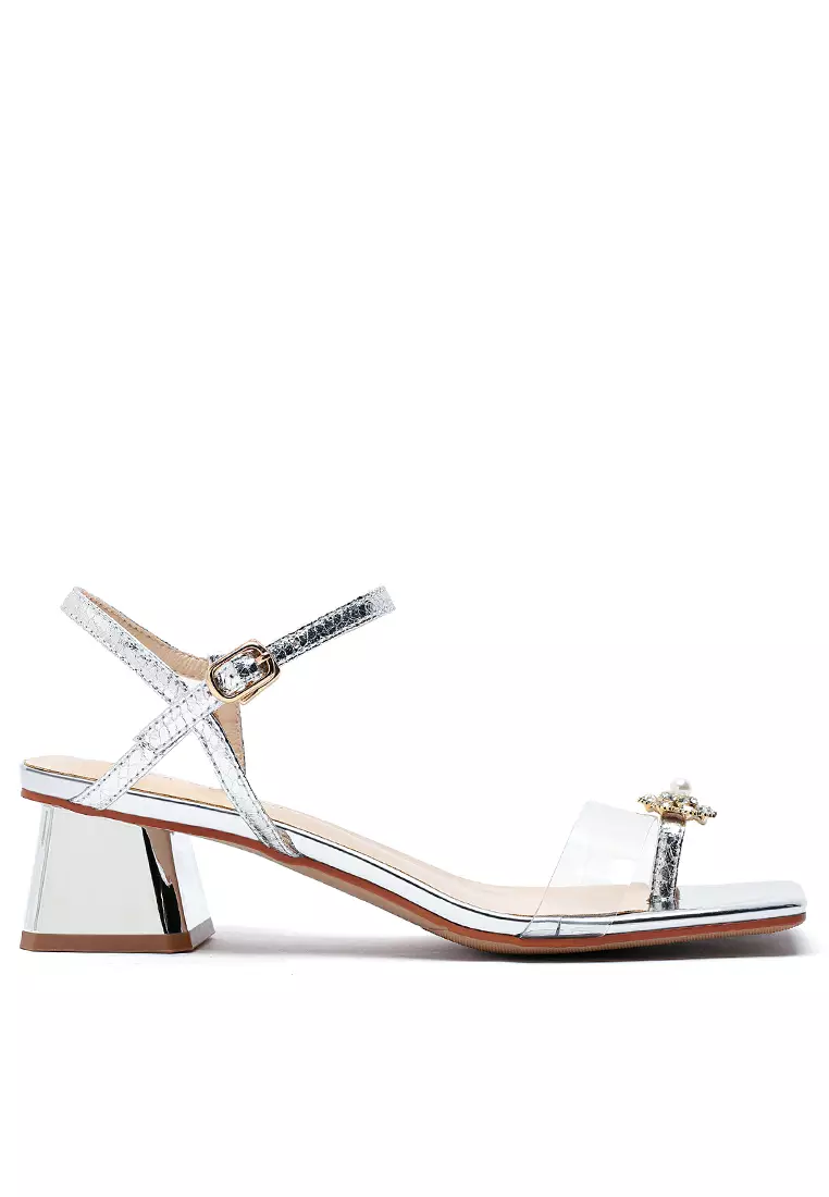 Discount on Twenty Eight Shoes  shoes - SKU: 5cm Rhinestone Buckle Strap Mid Heel Sandals 2245-3