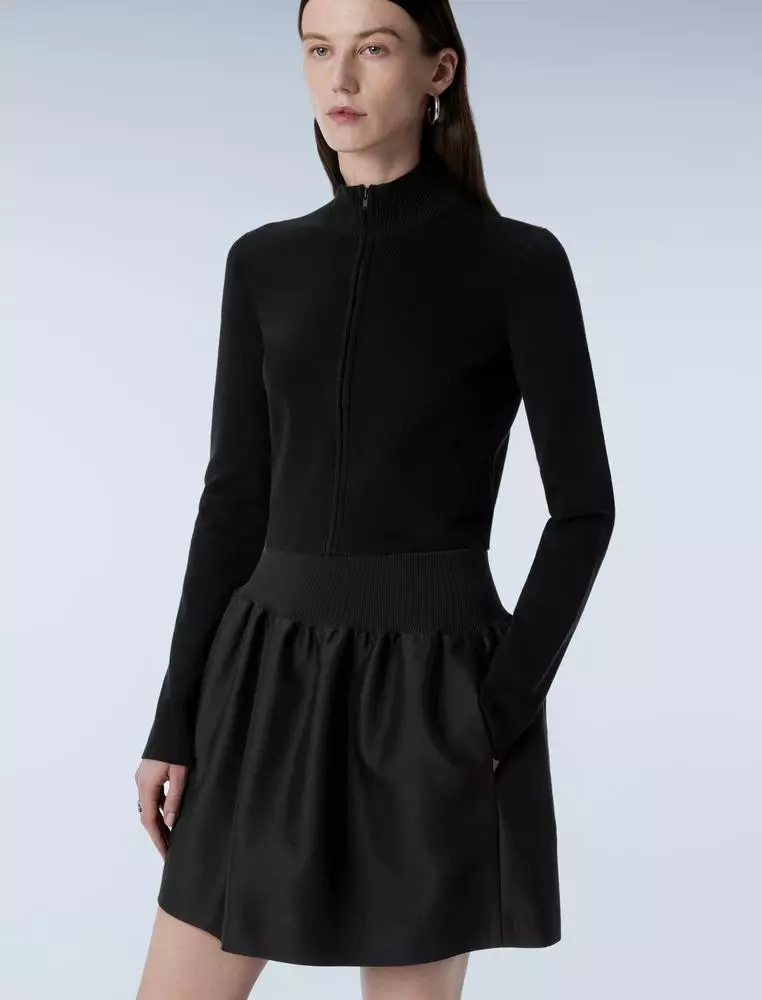 短款开襟针织衫