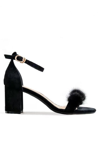 Twenty Eight Shoes Fur Ball Ankle Strap Heel Sandals 5691-30 CD9C1SHC907623GS_1