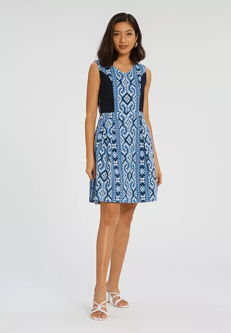 Ethnica Long Dress Navy Blue