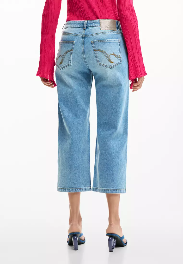 Crochet patch jeans