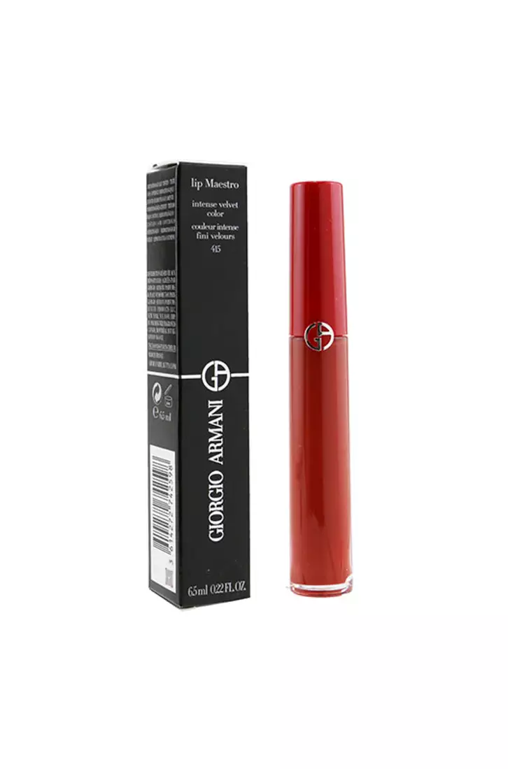 GIORGIO ARMANI - Lip Maestro Intense Velvet Color (Liquid Lipstick) - # 415 (Red Wood) 6.5ml/0.22oz