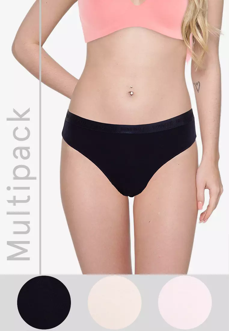 Buy Tommy Hilfiger Women's Cotton Bikini Underwear Panty, 3 Pack