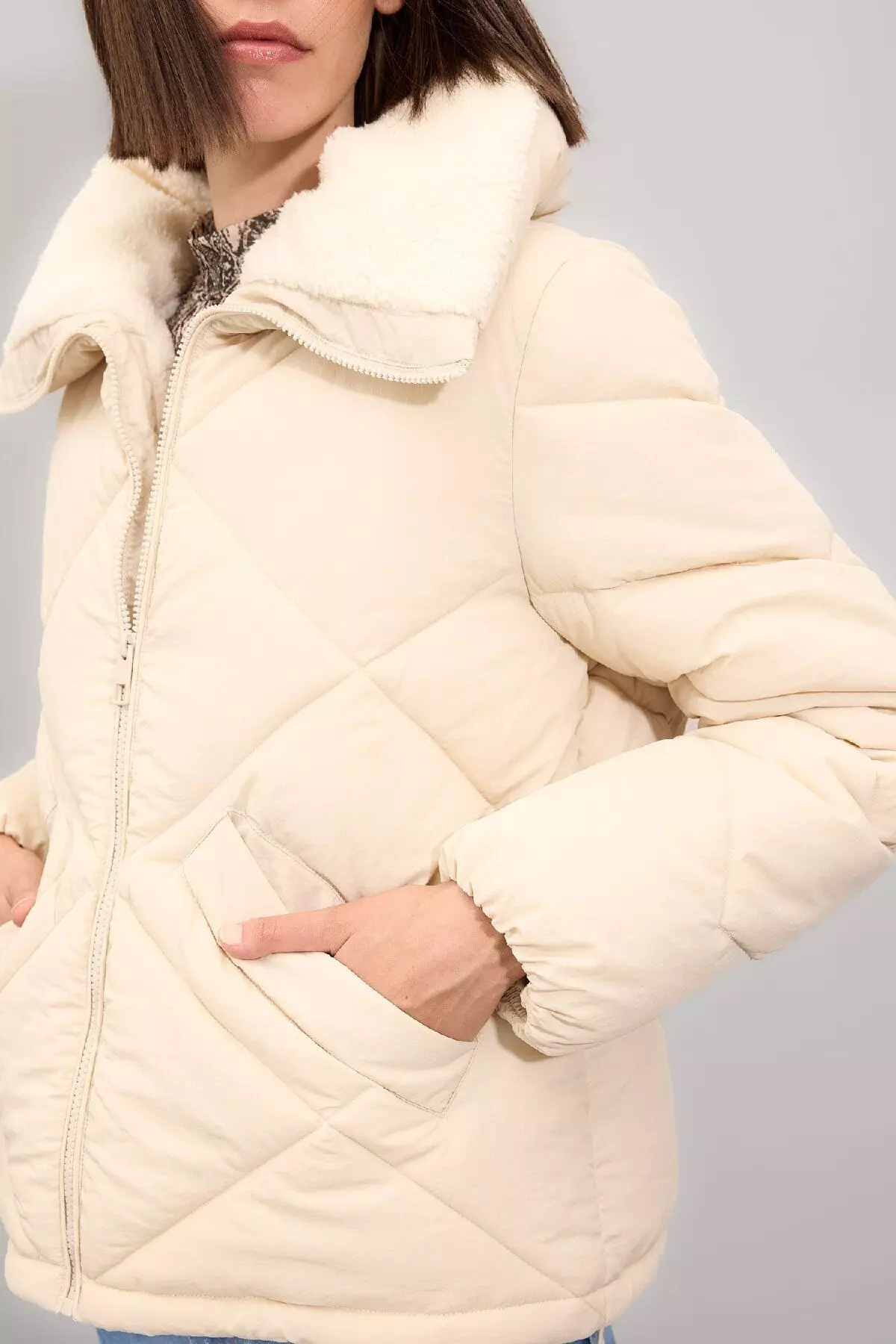 Faux Fur Inside Puffer Jacket