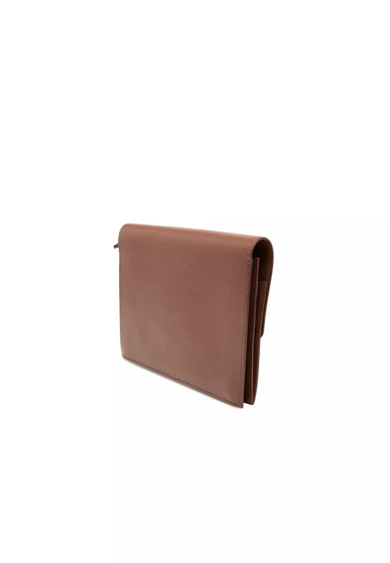 Pre-Loved Hermès Courchevel Jet Pochette Clutch
