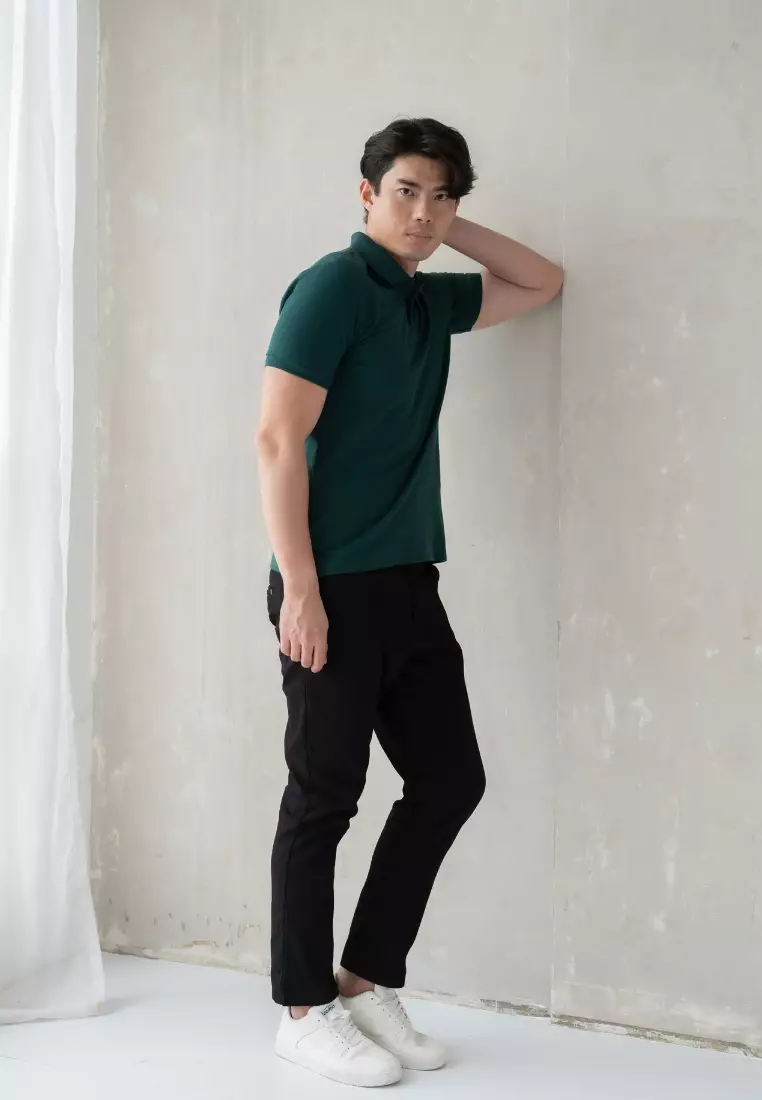 Kale Park Bottle Green/ Kaos Polo Pria Lengan Pendek Kerah / Polo Shirt Slim Fit