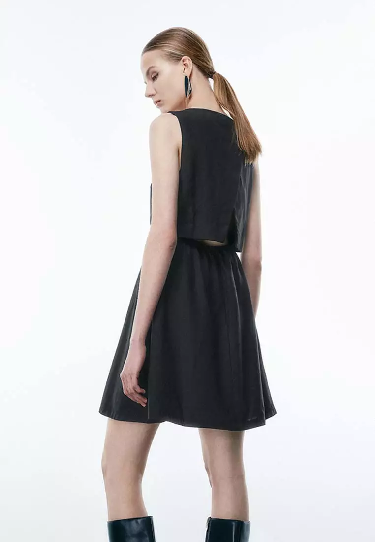 Buy Urban Revivo Square Neck Wide Strap A-Line Cotton Mini Dress 2026 Online