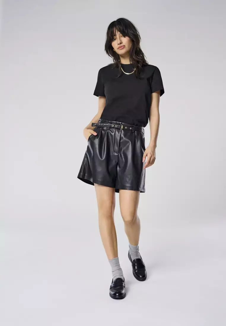 Faux Leather Shorts