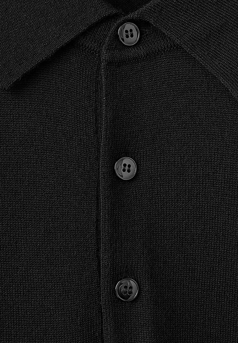 100% Merino Wool Polo Sweater