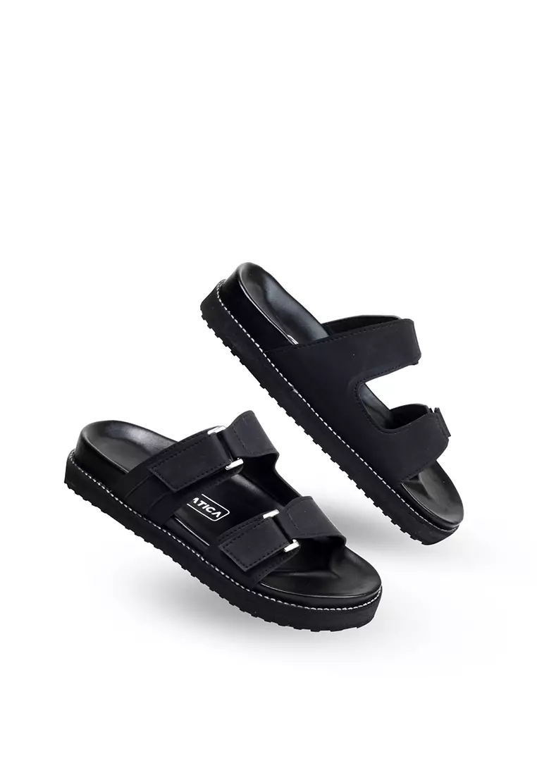 Lvnatica Abel Full Black Slide Sandals