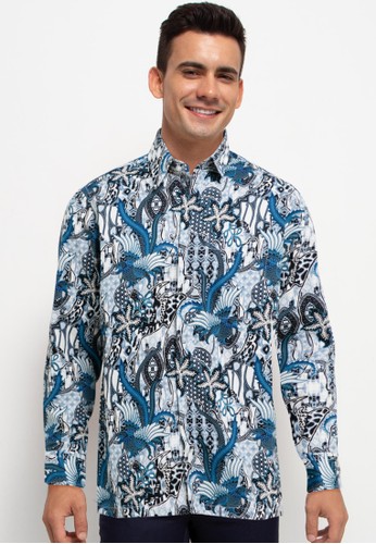 LORIENT multi Printed Batiks Long Sleeves Modern Fit Shirt AGNI No.13 47EE5AAF6B99F7GS_1