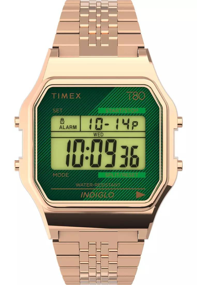 Timex digital watch store gold