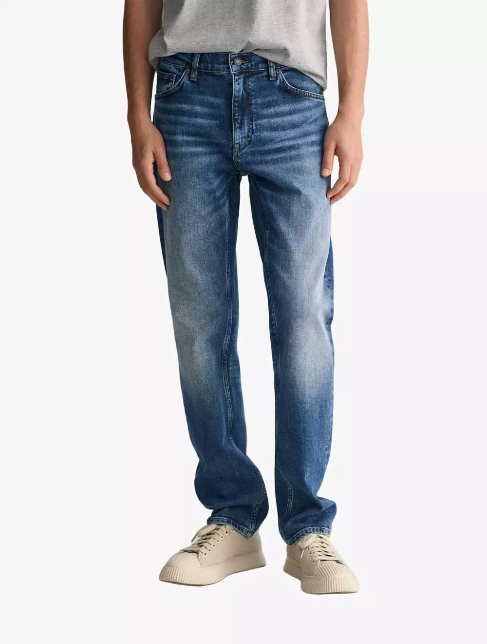 GANT - Pakaian Pria - Regular Gant Jeans - Mid Blue Vintage