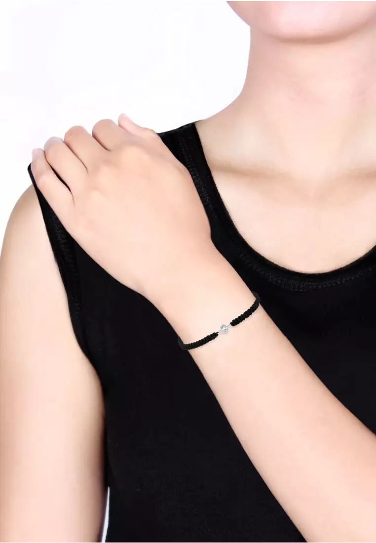 Gelang Perhiasan Perak 925 Wanita Knot Basic Embellished with Crystal by Swarovski®