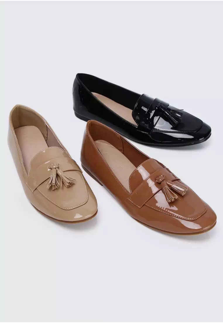 Ada Comfy Loafers In Nude