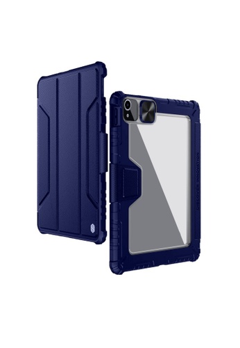 MobileHub navy iPad Air 4 2020 (10.9) Nillkin Bumper CamShield Leather Case Smart Cover 81D69ES6957310GS_1