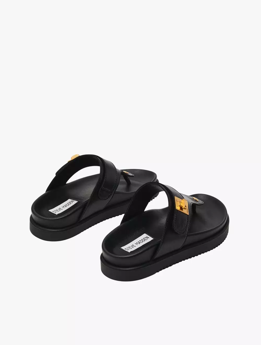 Steve Madden TUNED-IN Flat Sandals - Black