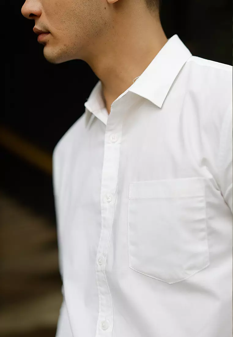 Oxcon Long Sleeve Business Shirt soft cotton White