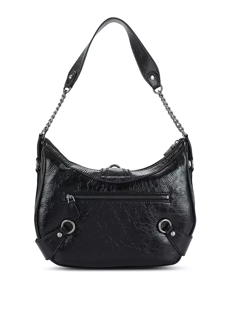 Guess black outlet hobo bag