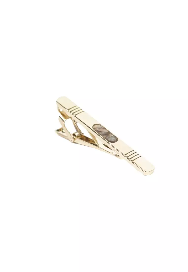Houseofcuff Pin Tie Jepit Dasi Slim Gold A08