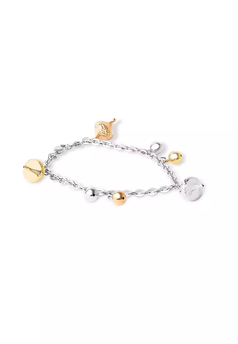 White gold bracelet charms clearance