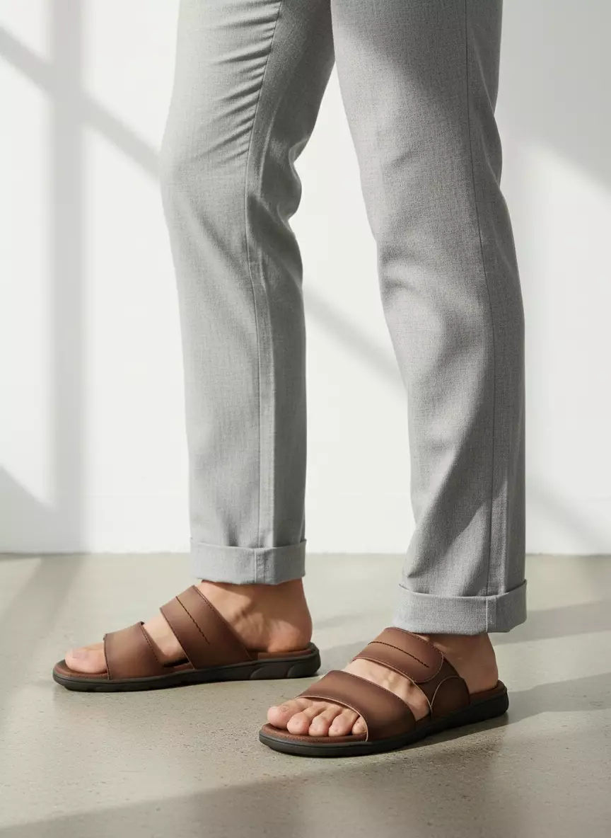 Sandal Jepit Pria Flip Flop Kulit Anti Slip M.Franz 02