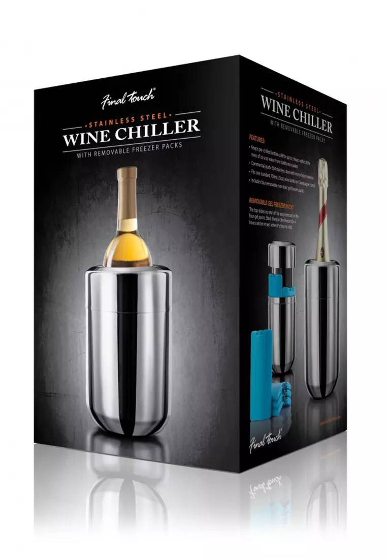 Buy Final touch Final Touch Stainless Steel Single Bottle Wine Chiller