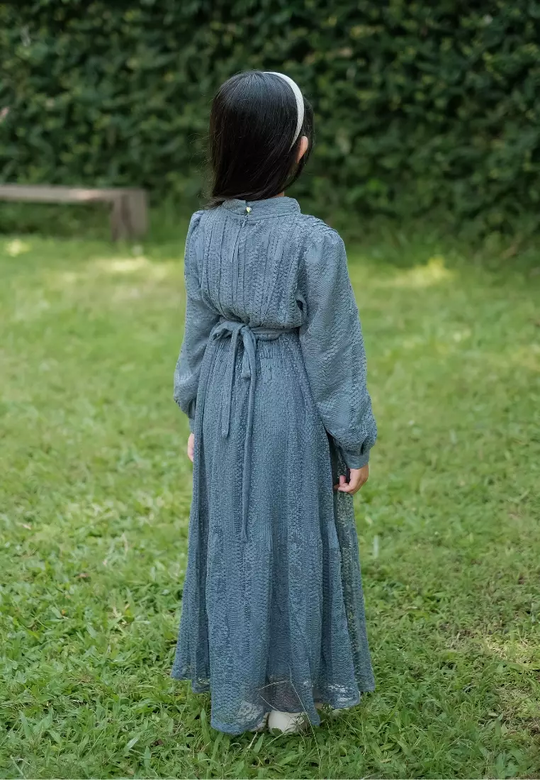Ivanka Dress - Steel Blue Kids