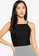 ZALORA BASICS black Straight Neck Fitted Lace Top FE623AABF3CF5EGS_1