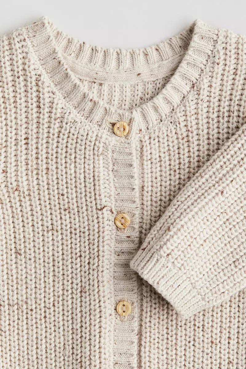 Cotton-knit romper suit