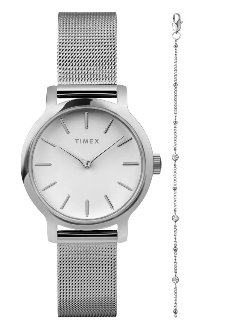 Silver timex clearance
