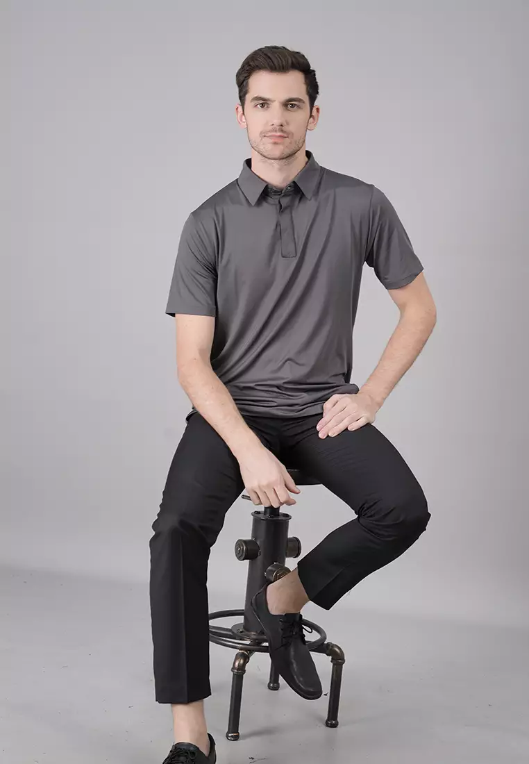 Johnwin - The Alpha Drifit - Kaos Polo Pria - Motif Polos - Lengan pendek - Mikrofiber & Polyester - Mudah Menyerap Keringat - FWS