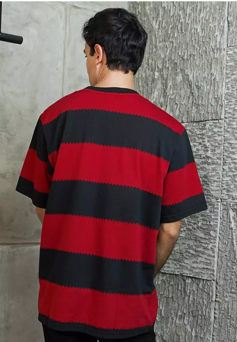 MATSUDA Kaos Oversize 20s Stripe T shirt Katun Ogori