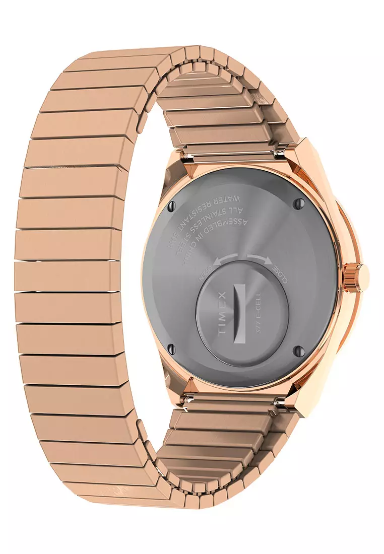 Timex Q Timex Rose Gold Stainless Steel Analog Quartz Watch For Women TW2W10700