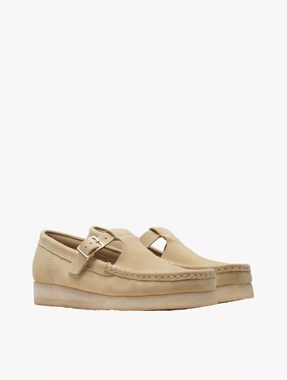Clarks Wallabee T Bar Maple Suede