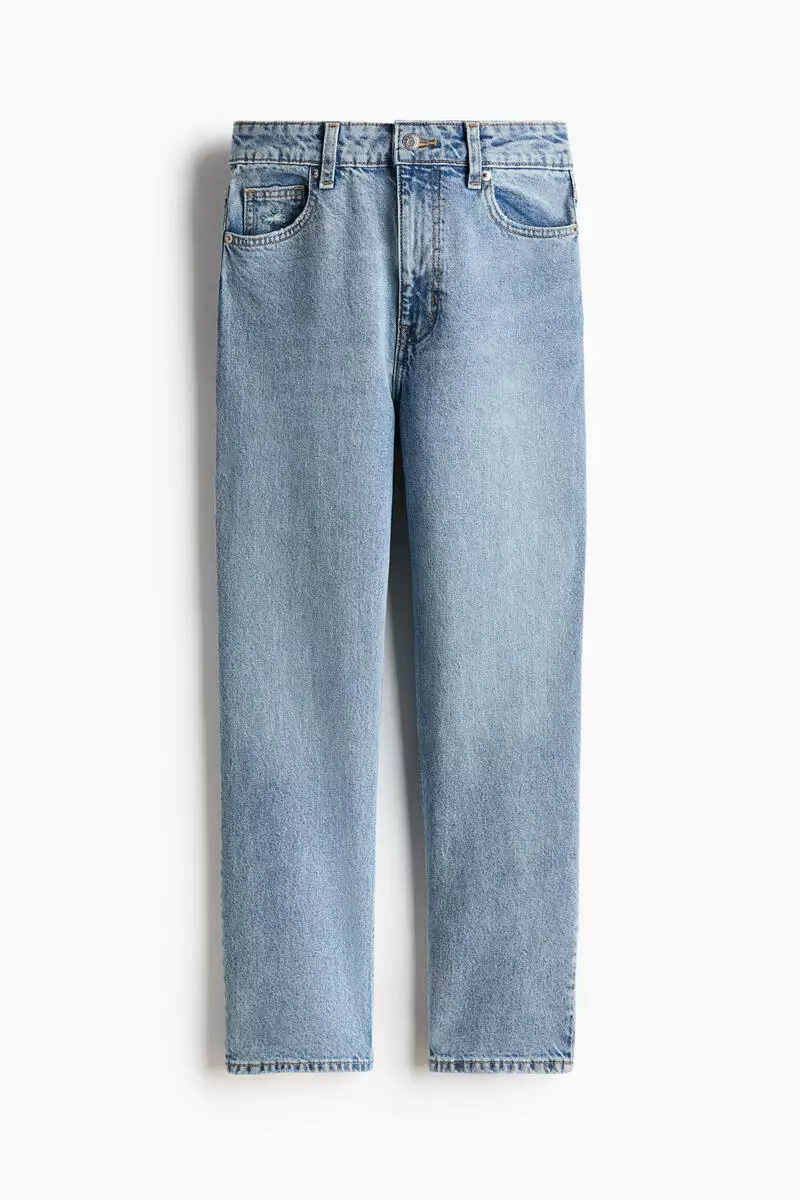 Mom Slim Fit High Waist Ankle Jeans