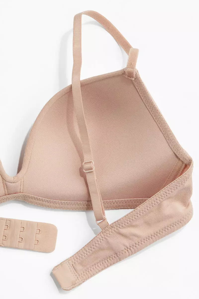 Non-wired cotton push-up bra