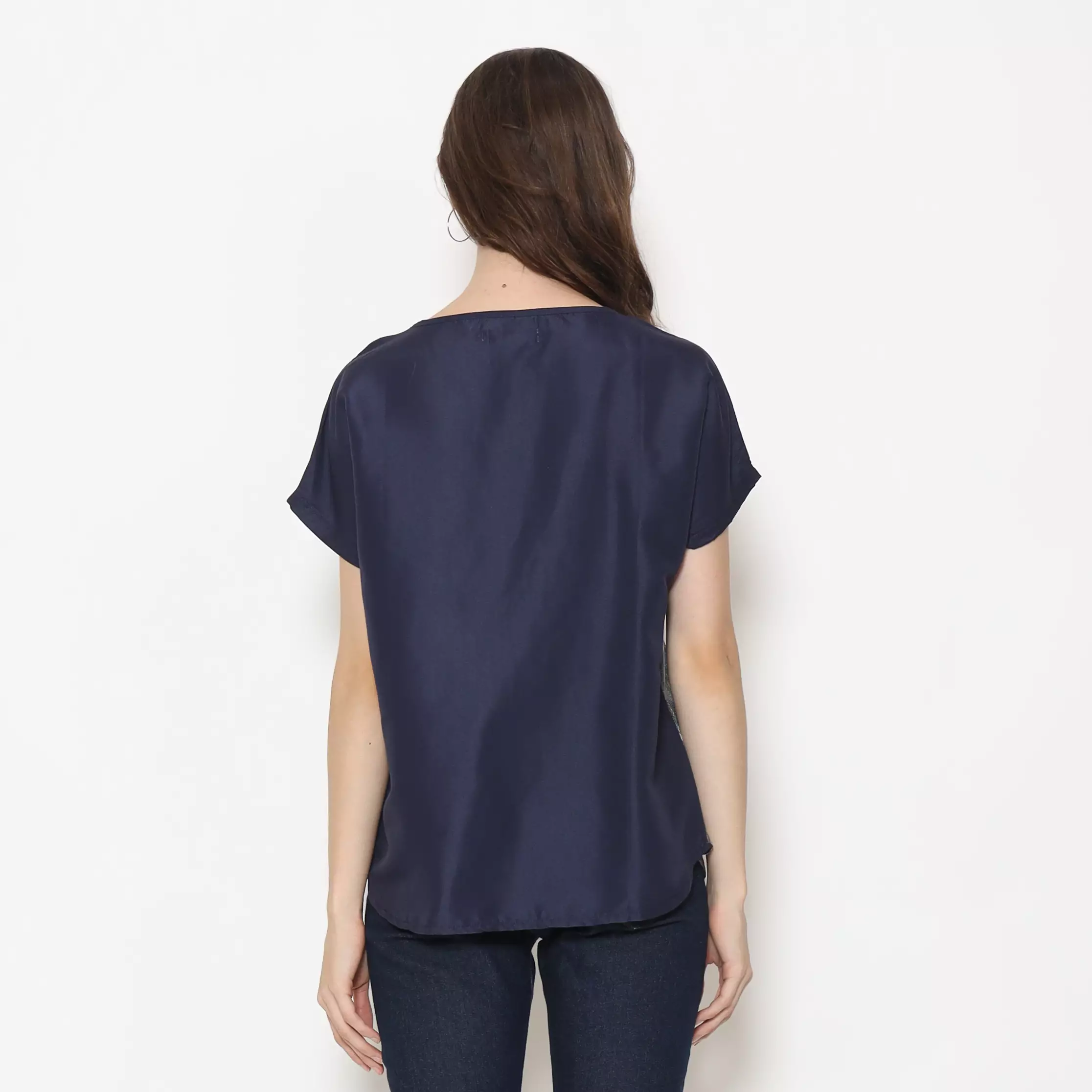 Blouse Batik Wanita - Bhatara Batik Forever - Atasan Batik Modern Lengan Pendek