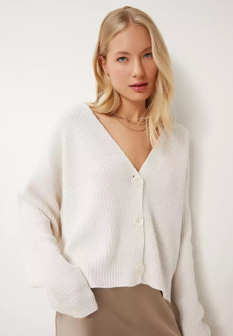 V-Neck Buttoned Knitwear Cardigan