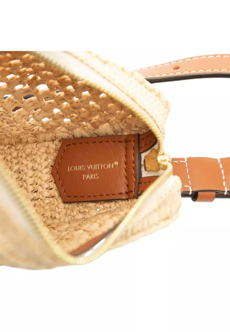 Pre-Loved Louis Vuitton Raffia By The Pool Croissant Mm