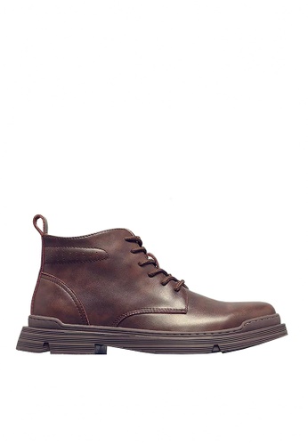 Twenty Eight Shoes brown VANSA  Vintage Leather Mid Boots VSM-B62212 6B4C0SH3B8D541GS_1