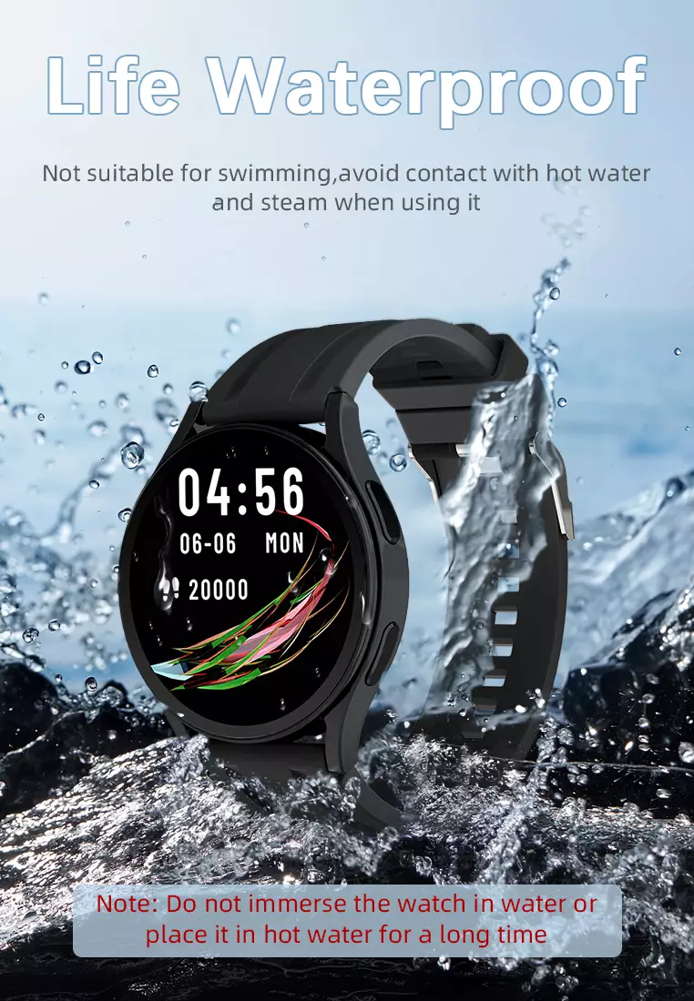 Smart Watch Pria Multiple sports mode Intelligent heart rate monitoring Jam Pintar blacksilver