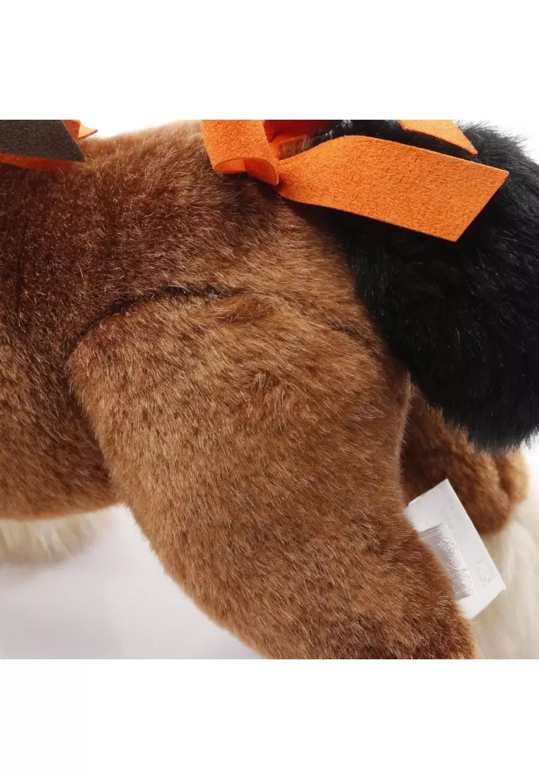 Pre-Loved Hermès Elmy PPM stuffed toy interior suede Brown ivory black