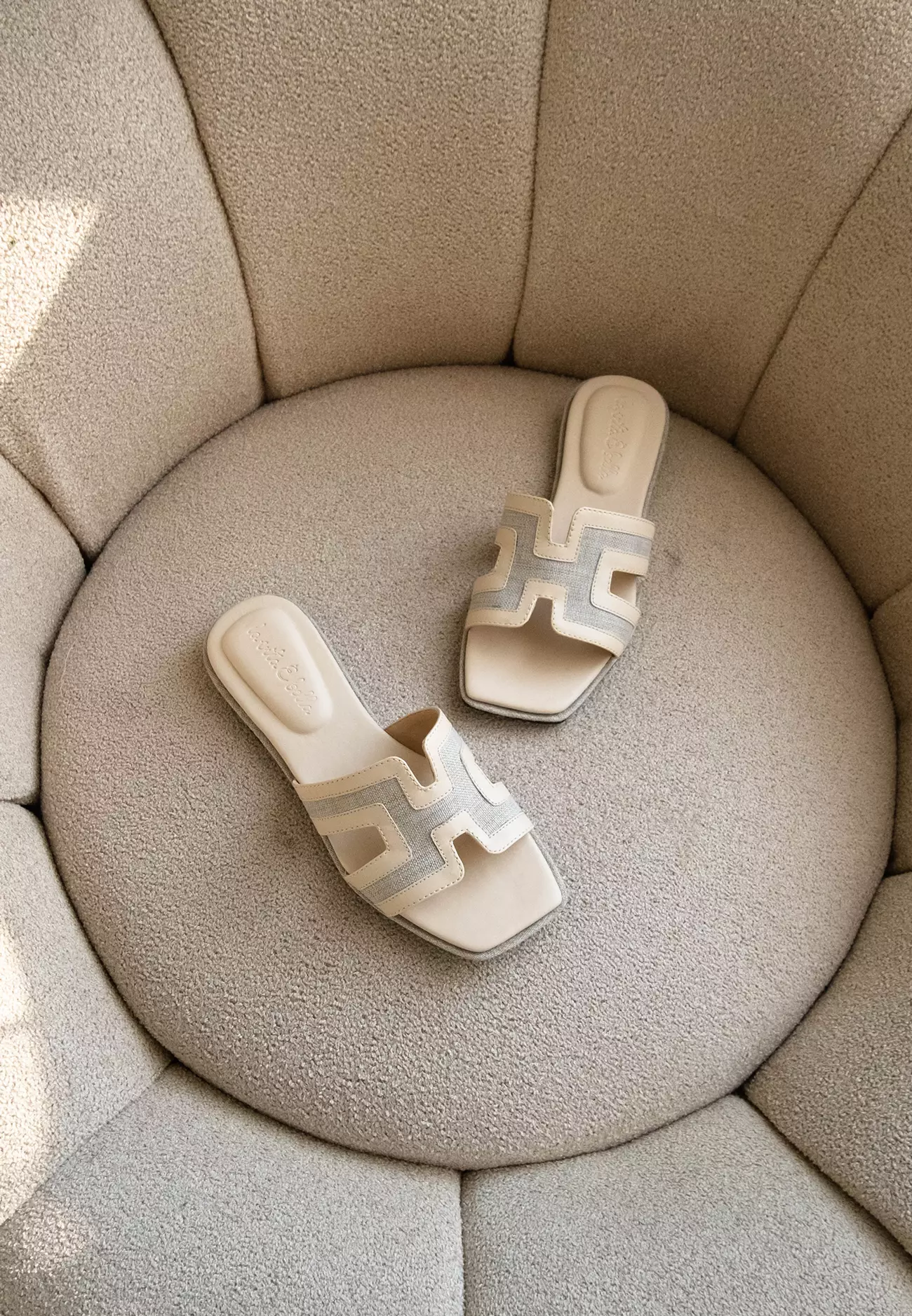 Harper Sandal Flat Slides Canvas Wanita