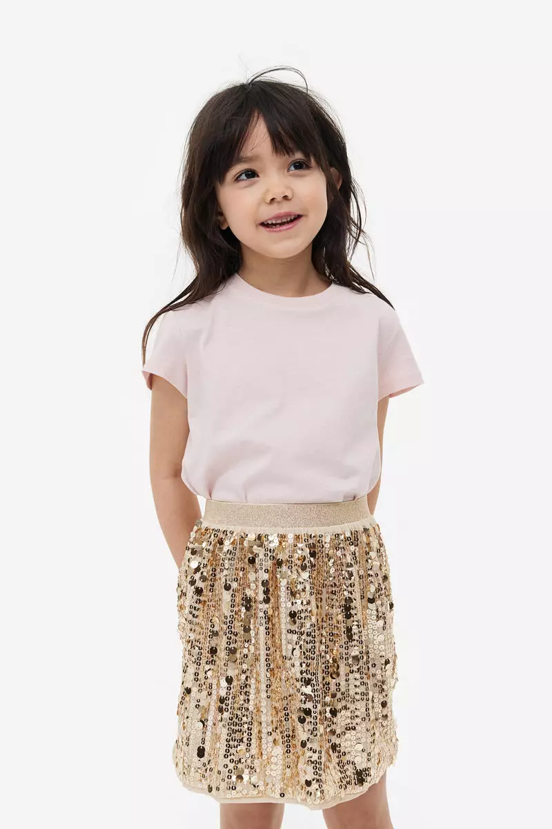 Gold sequin 2025 skirt for toddler