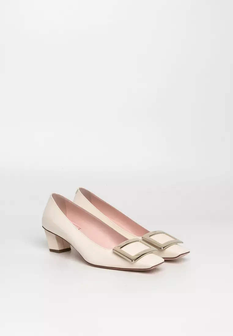 Buy Roger Vivier Belle Vivier Metal Buckle In Patent Leather Pumps